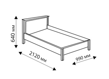 Ліжко Л-120, схема з розмірами