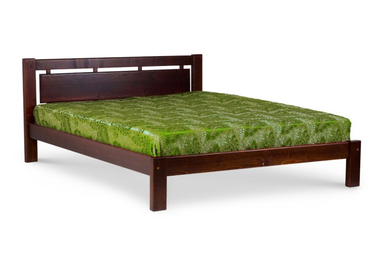 Дерев'яне двоспальне ліжко Л-210 з дерева сосни