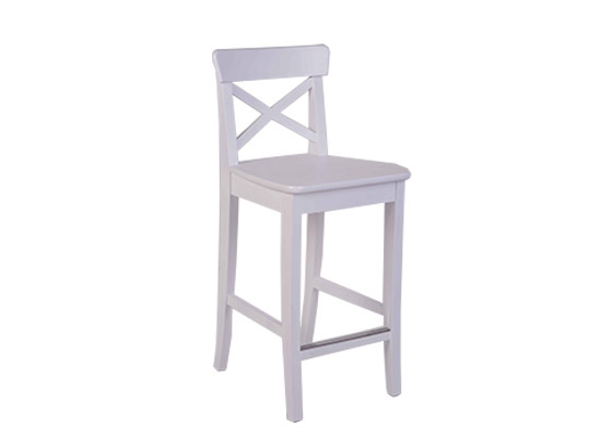Дерев'яний барний стілець ГЕНРІ білого кольору