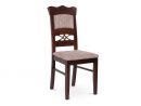 Дерев'яний стілець ЖУР-8 з м'яким сидінням, колір горіх