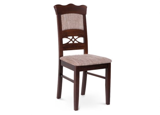 Дерев'яний стілець ЖУР-8 з м'яким сидінням, колір горіх