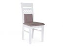 Дерев'яний стілець ЖУР-9 з м'яким сидінням, колір білий
