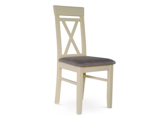 Дерев'яний стілець ЖУР-18 з м'яким сидінням, колір ваніль