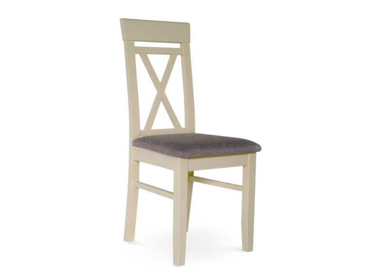 Дерев'яний стілець ЖУР-18 з м'яким сидінням, колір ваніль